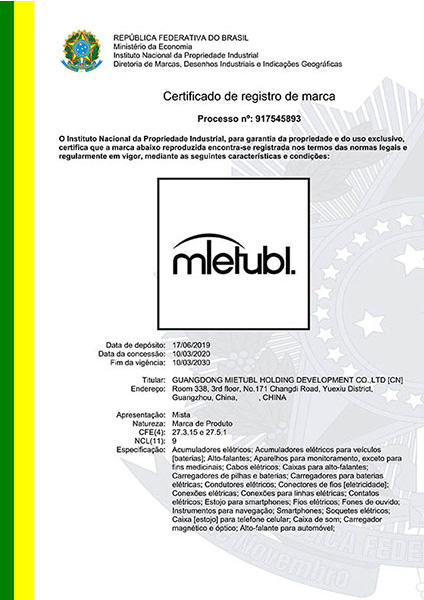 Brazil registered trademark