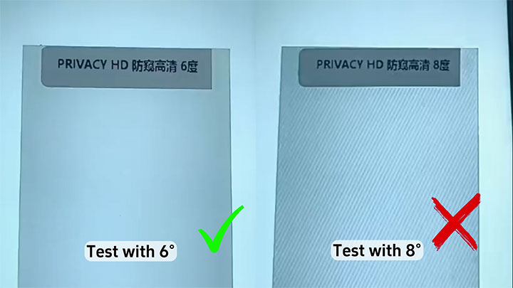 Instruções sobre protetor de tela de privacidade transparente HD